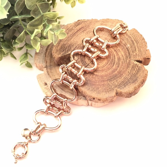 J. Crew Rosegold Metal Link Bracelet