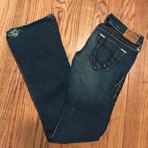 True Religion Big Stitch flared Denim 25