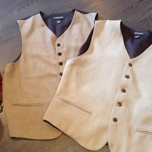 TWO men's vest size large