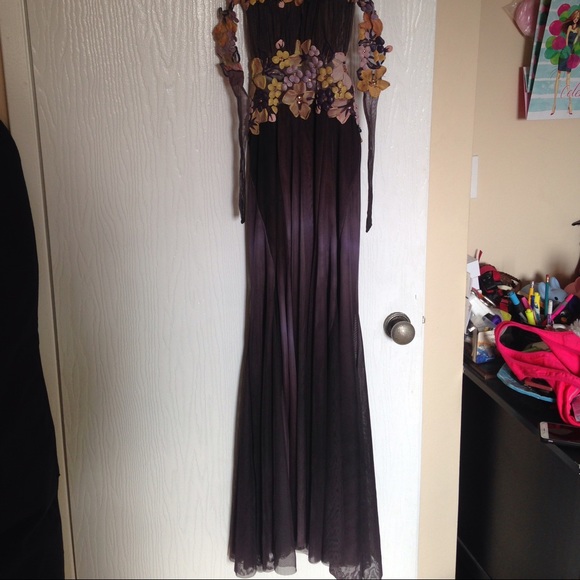 Ema Savahl dark purple backless dress - Picture 2 of 4