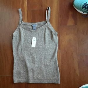 NWT Ann Taylor Gold Camisole Top, Small