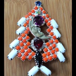 Funky Vintage Christmas Tree Pin unique