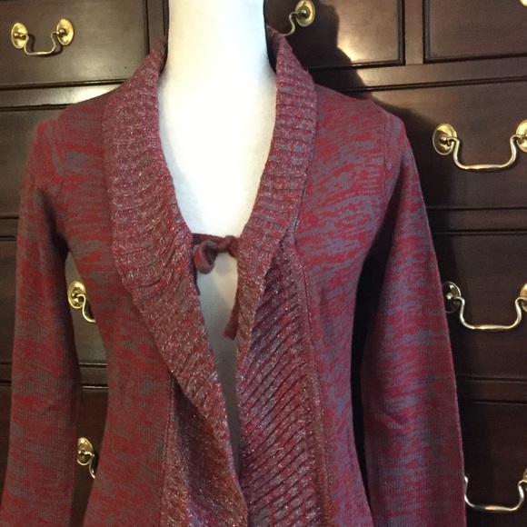 Shawl Collar Cardigan w/Silver (fits women's XS/S) - Picture 2 of 2