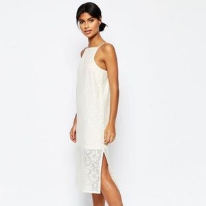 ASOS Column Lace Midi Dress