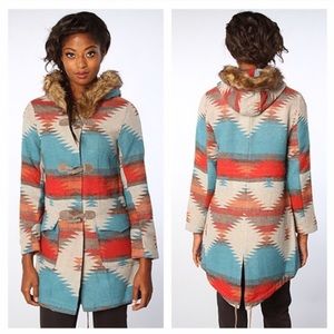 BB Dakota Aztec Print Coat