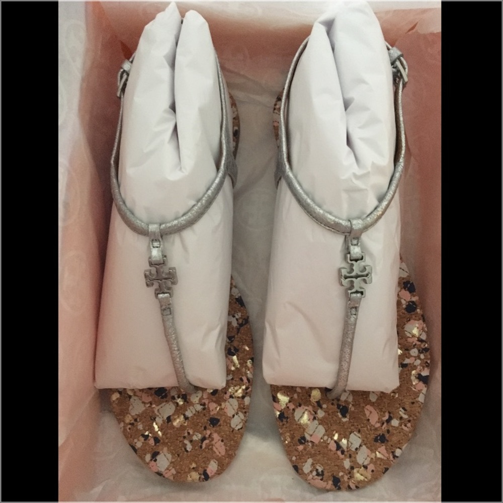 Tory Burch Metallic Sandals - Picture 5 of 5