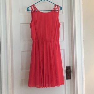 Coral reversible Anthro dress