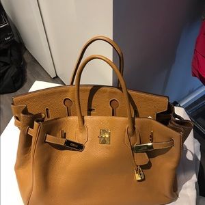 Tan leather bag