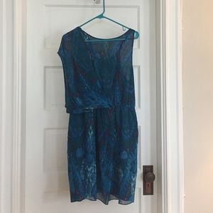 Asymmetrical watercolor DKNY dress