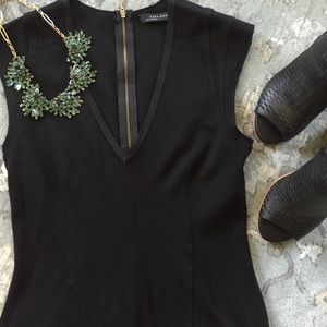 Zara V Neck Fitted LBD