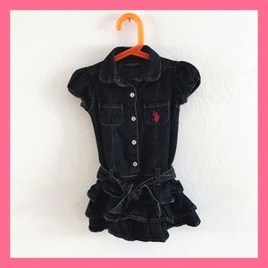 Denim Short Sleeve Toddler Dress