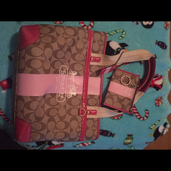 Authentic Coach bag with change purse