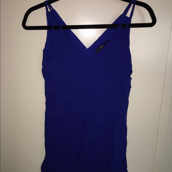 Royal blue shift/slip dress