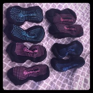 4 pairs of pure barre sticky socks! Size small