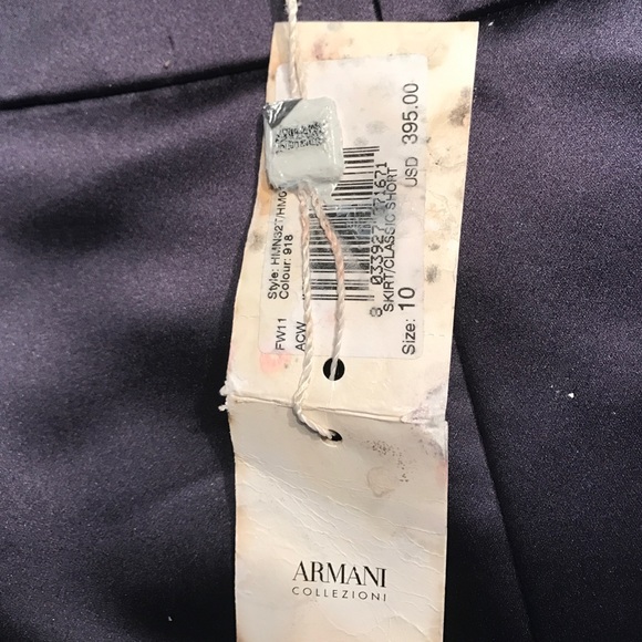 NWT Armani Collezioni size 10 navy poly skirt - Picture 2 of 4