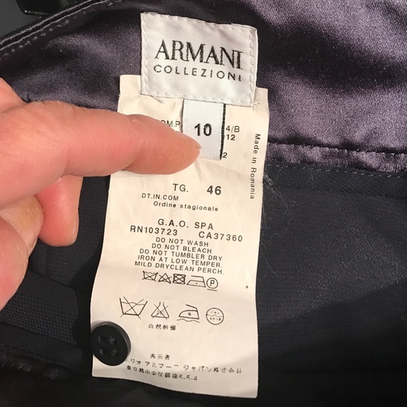 NWT Armani Collezioni size 10 navy poly skirt - Picture 4 of 4