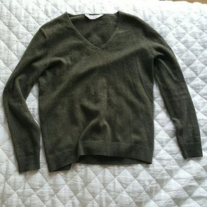 Olive green cashmere sweater