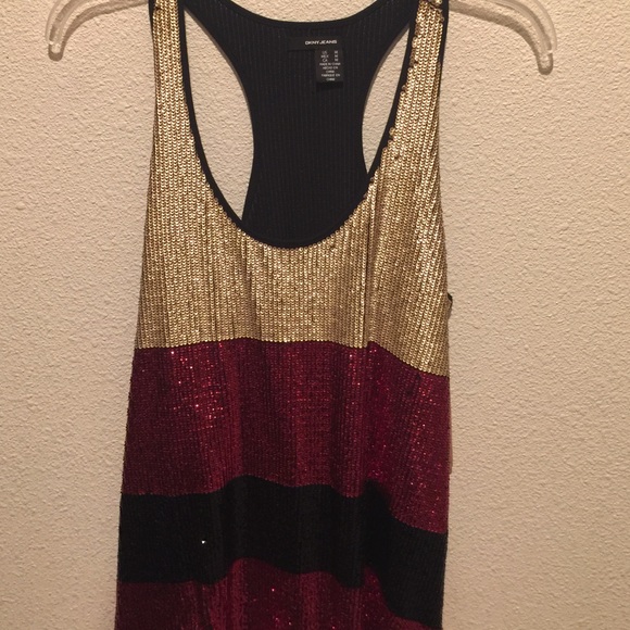NWT sequence tank top color block DKNY