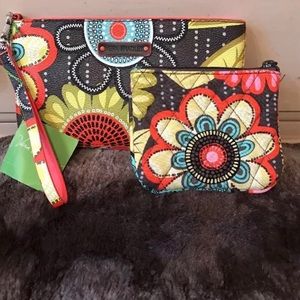 Vera Bradley Flower Shower Wristlet & Coin Purse