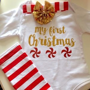 🎉Baby Girl 12-18 M Christmas Outfit 🎅🏻🎁