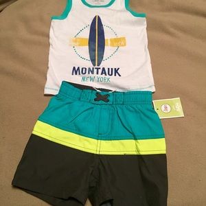Boys swim trunks and tank