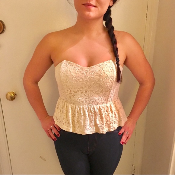 Ivory Peplum Top