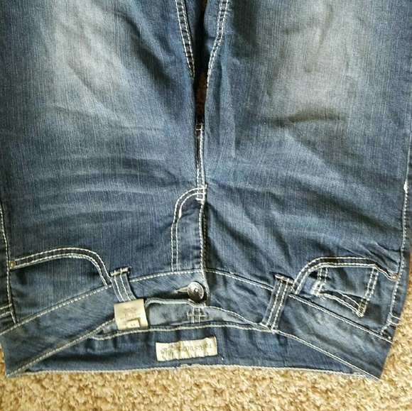 Blue jeans shorts Bermuda length