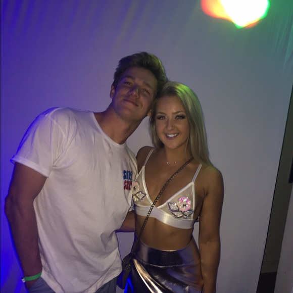 White urban outfitters embellished Bralette