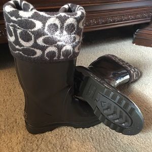 Coach rain boots