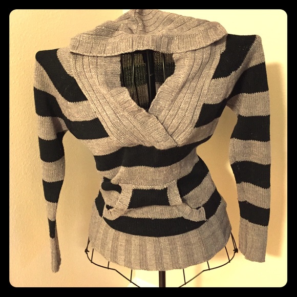 Hooded Striped sweater