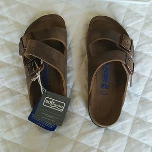 Brown Birkenstock sandals