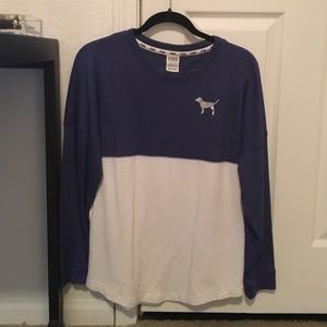OVERSIZED PINK SWEATSHIRT - blue/white