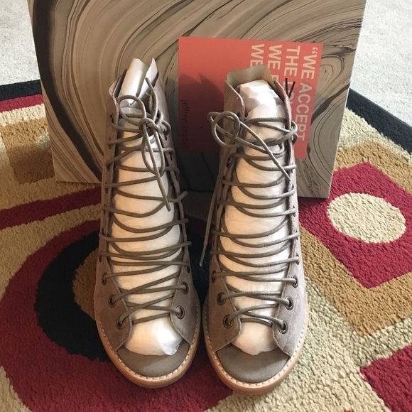 Free People Shoes - Jeffry Campbell  Bootie Taupe Suede Size 7