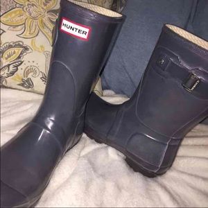 Short Glossy Hunter Boots