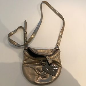 Gold cross body bag