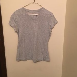Gray sports V-neck