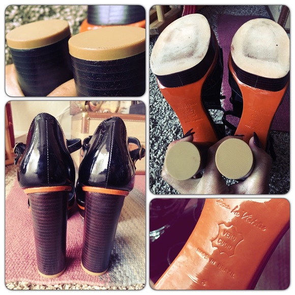 Pour La Victoire Black Fringe "Fiona" Heels 8M - Picture 2 of 4