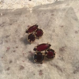 Kate spade red jeweled earrings
