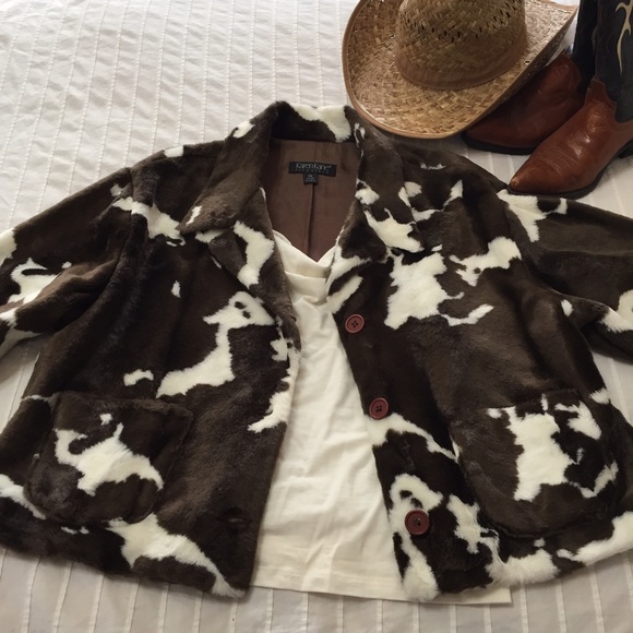 cow print blazer