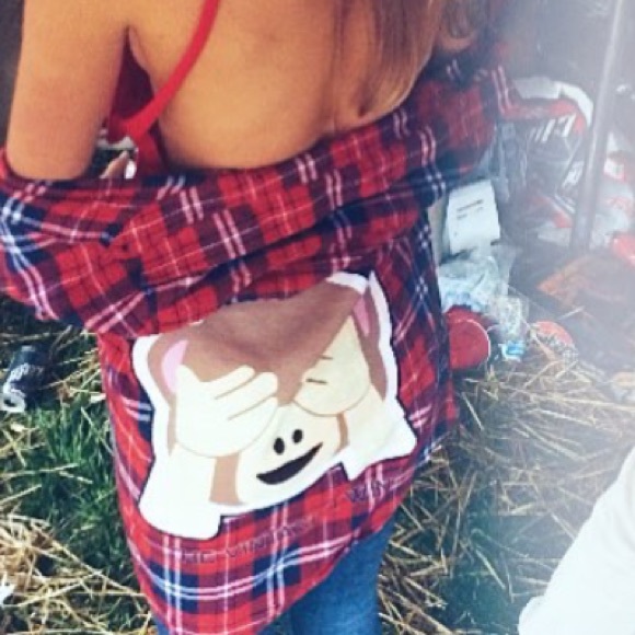 Vintage twin 🙈 emoji flannel