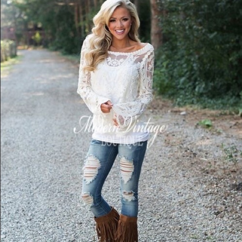 Long lace tunic