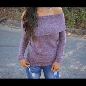 Off the shoulder sweater