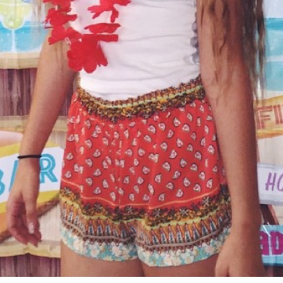 Pink Paisley Shorts