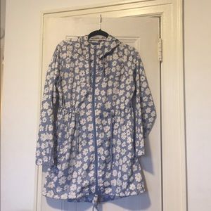 Primark Blue Floral Rain Light Jacket