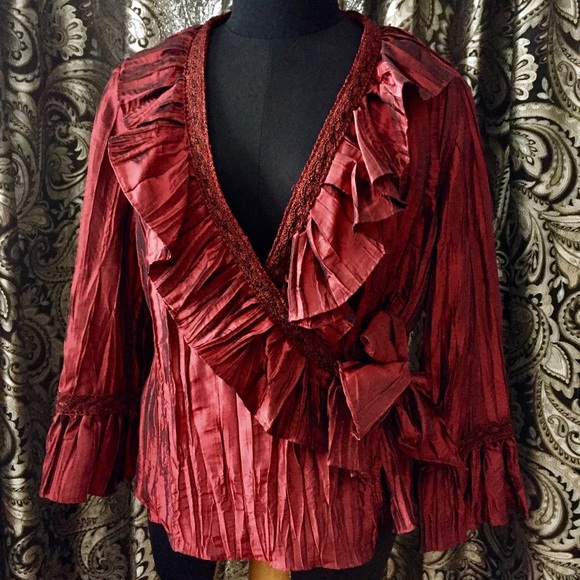 Dressy wrap blouse