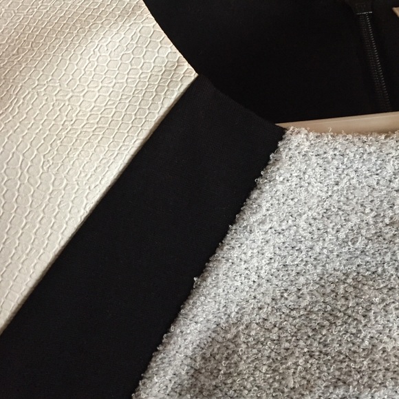 DKNY black, white and gray dress. Fun textures! - Picture 3 of 3