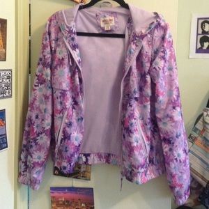 Purple Floral Wind Breaker