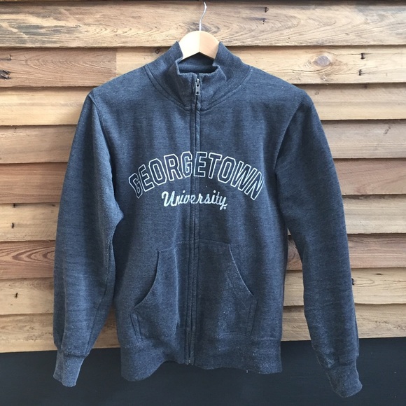 MV Sport Tops - [SOLD] Georgetown University Zip-Front Sweatshirt