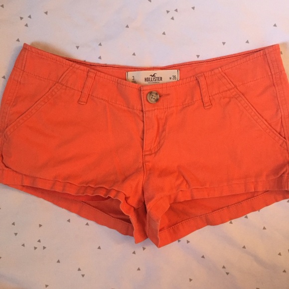 Hollister Orange Short Shorts