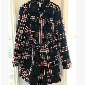 Plaid Winter Peacoat
